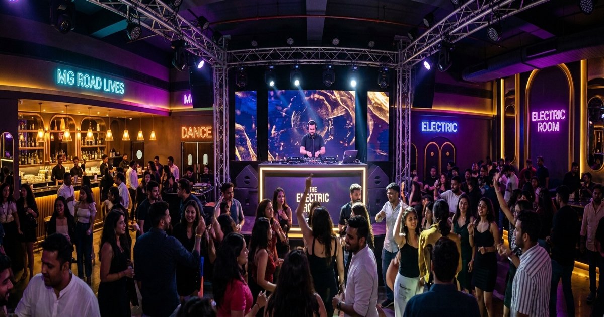 interior of night clubs in MG Road
