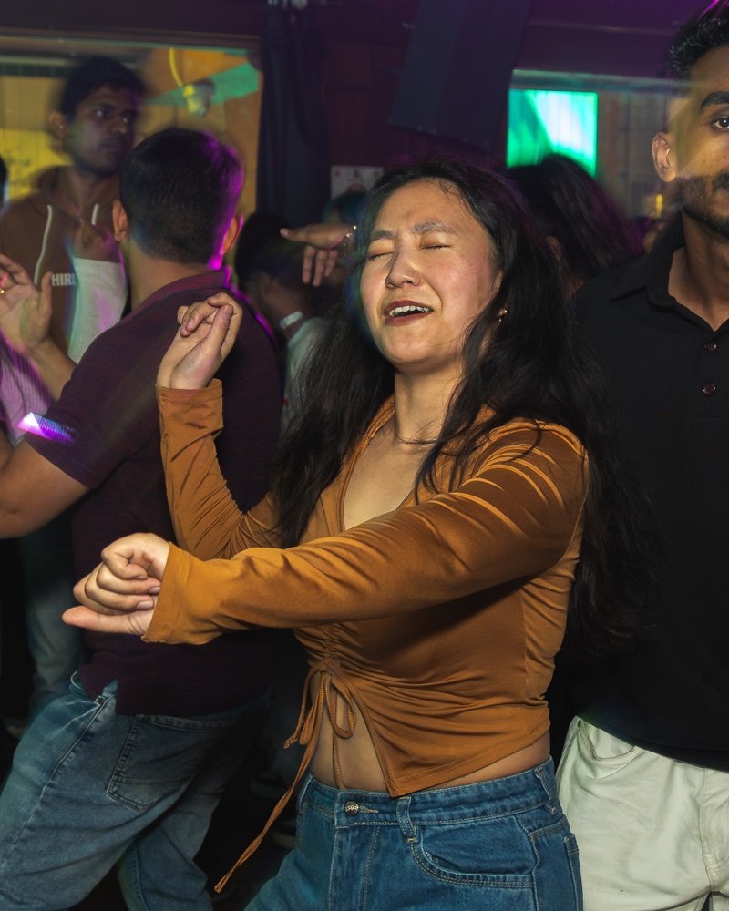 Guests dancing
